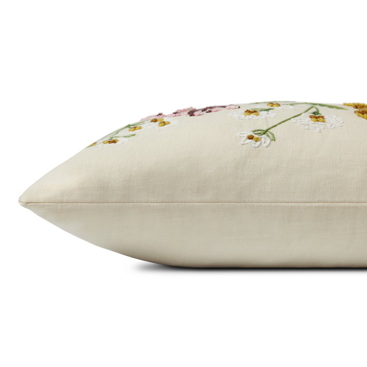 Rifle Paper Co. X Loloi Wildflowers Cream Pillow Wayfair